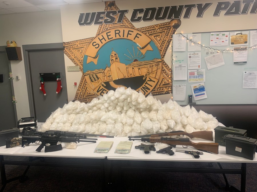 Officials seize 350 lbs of meth, 7 guns in Southern California: VCSO